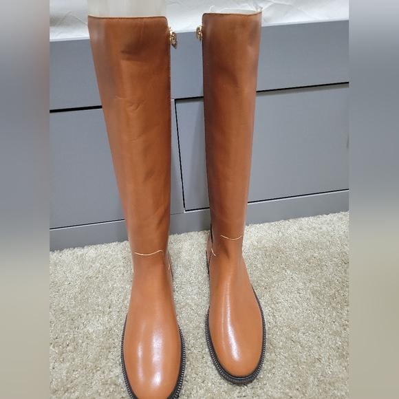 Coach Fitz Cognac and Brown Women's Riding Boots - Picture 2 of 5